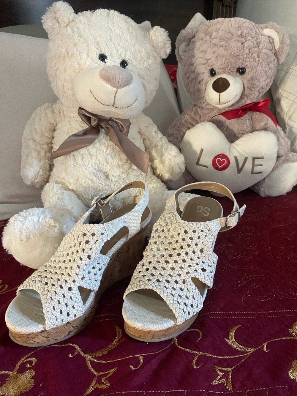 Kohl's Woven Cork Wedge Sandals